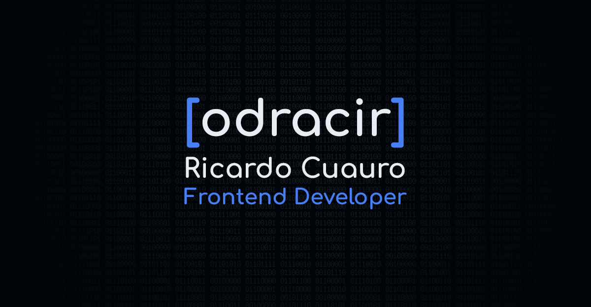 Ricardo Cuauro - Frontend Developer