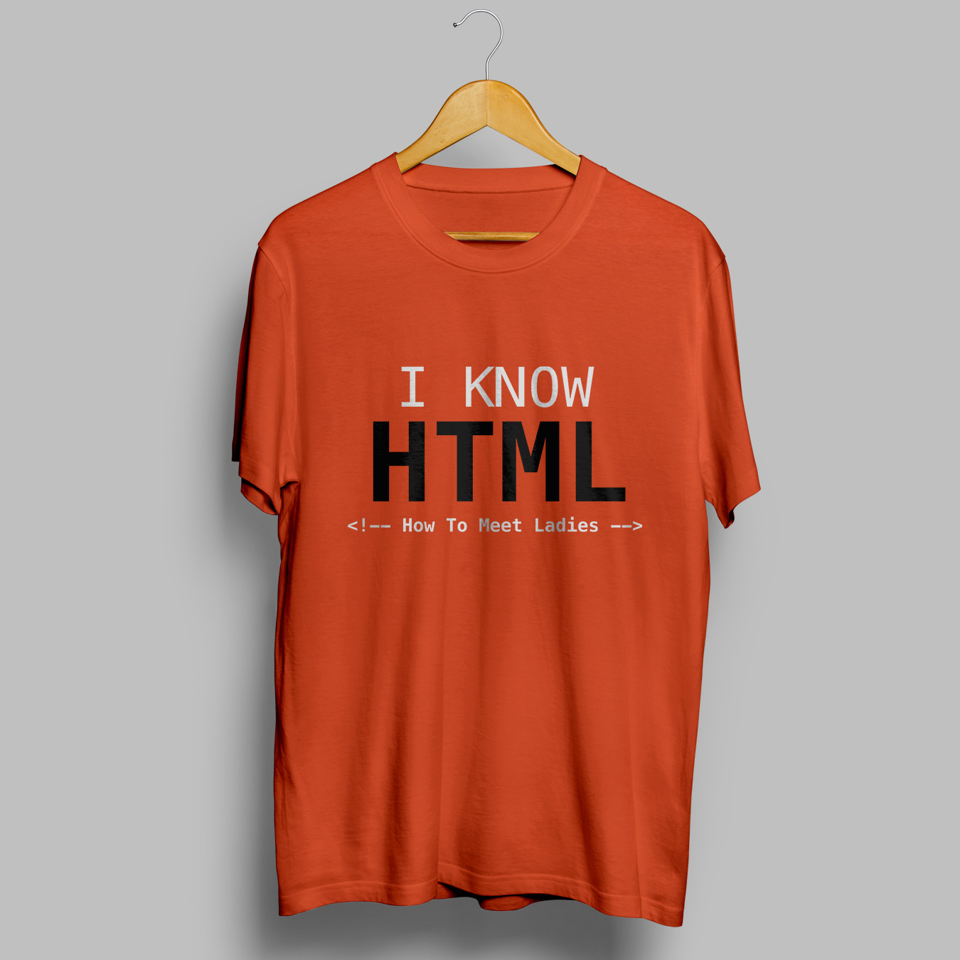 Polera I know HTML Orange